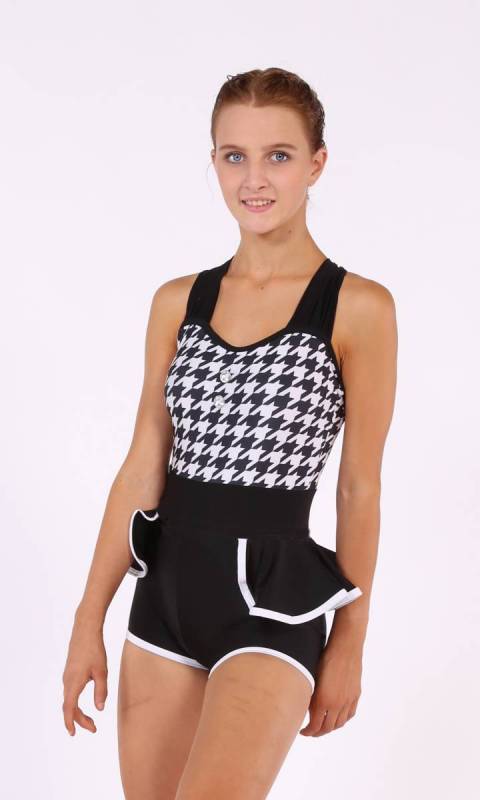 TIC TOC SHORTARD - Houndstooth and black