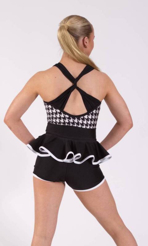 Houndstooth and Black- white waist