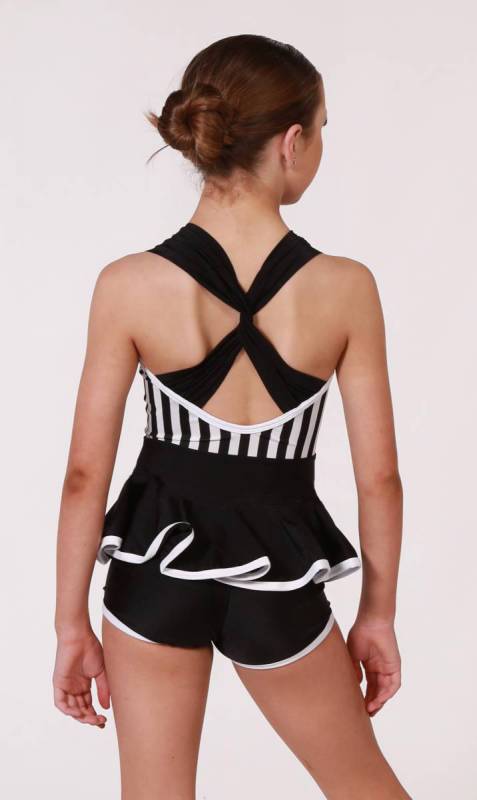 TIC TOC SHORTARD - Black and White Stripe