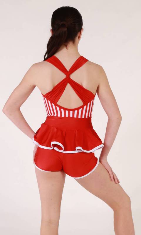 TIC TOC SHORTARD - Red and White Stripe