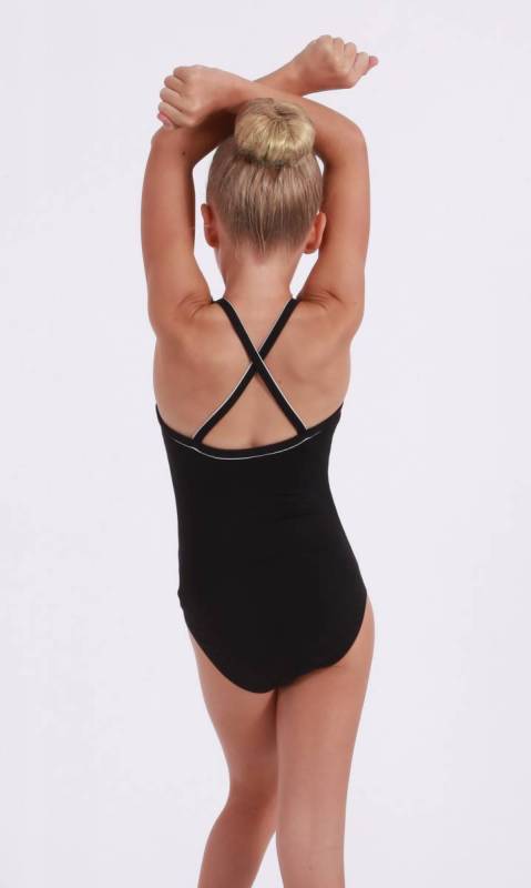 Classique Leotard - Supplex Black and black and white