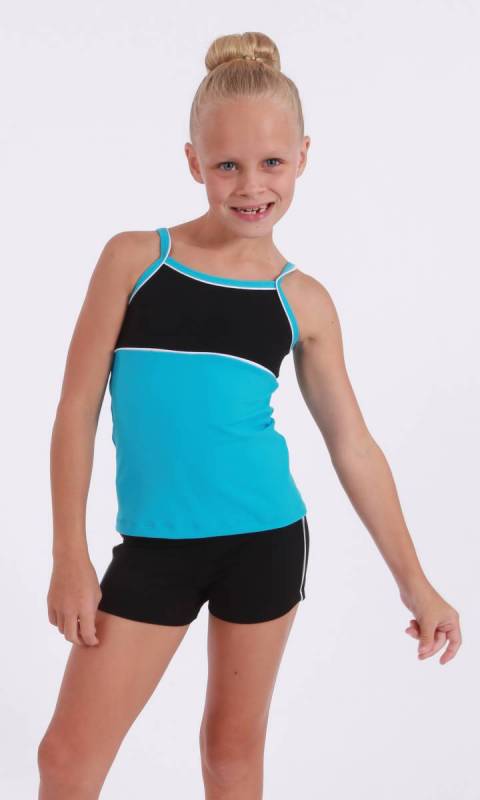 CLASSIQUE TOP - Supplex Aqua Black and White