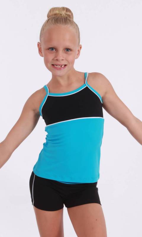 CLASSIQUE TOP - Supplex Aqua Black and White