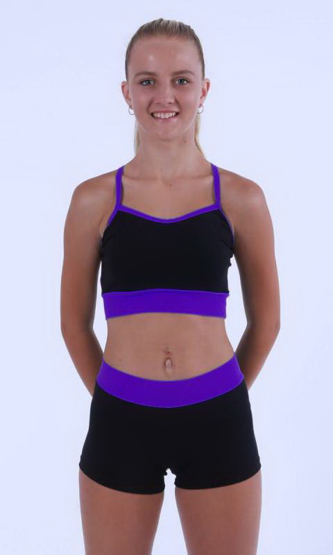 MADDISON Crop  top with wide band Dance Costume