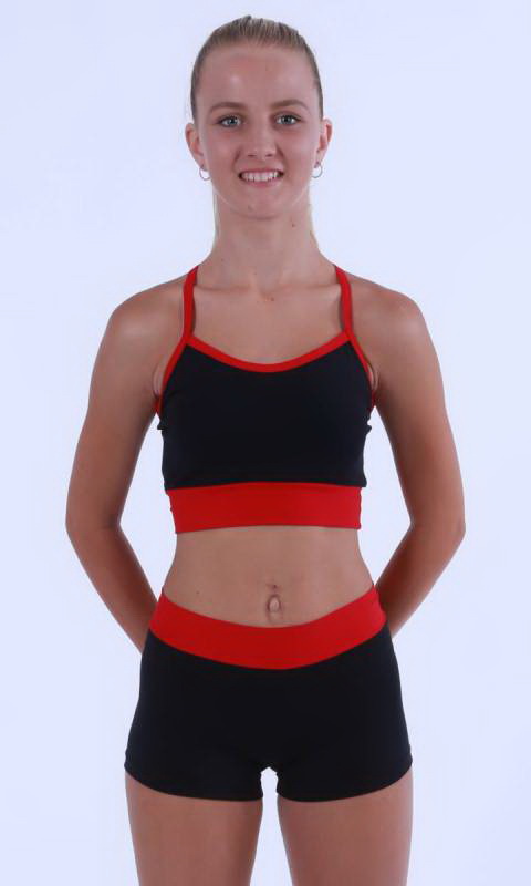 MADDISON Crop  top with wide band Dance Costume