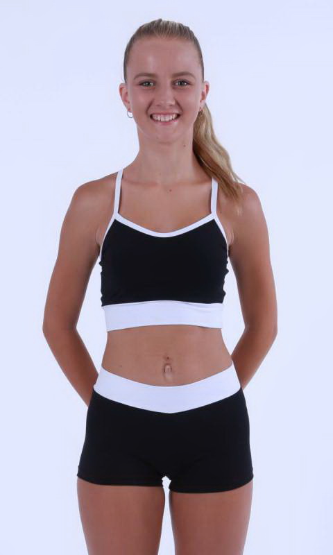 MADDISON Crop  top with wide band Dance Costume