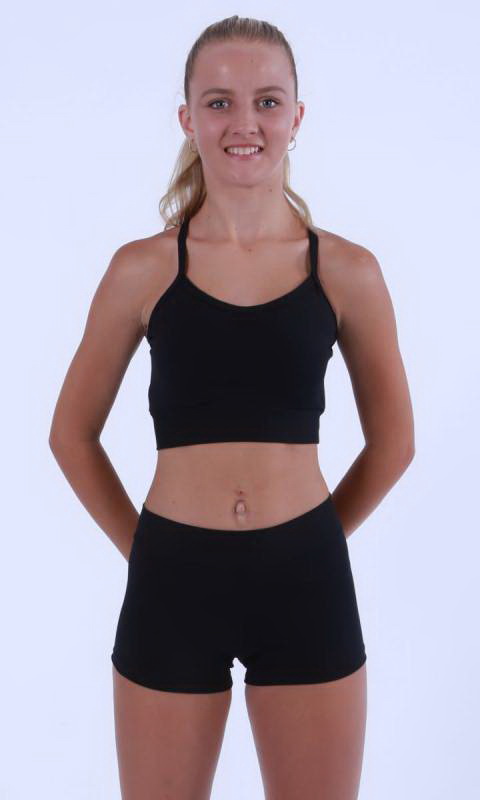 MADDISON Hot Shorts-  Black with contrast  Dance Costume