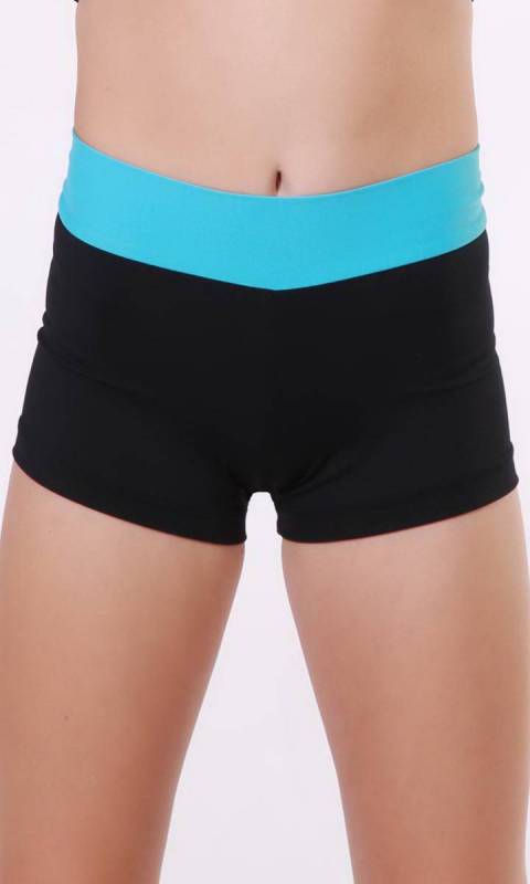 MADDISON Hot Shorts-  Black with contrast  Dance Costume