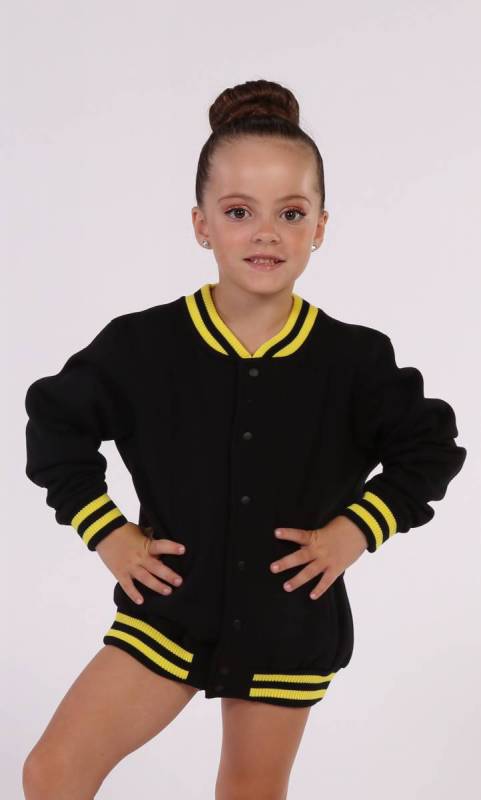 VARSITY JACKET - KC HR - Black + Yellow