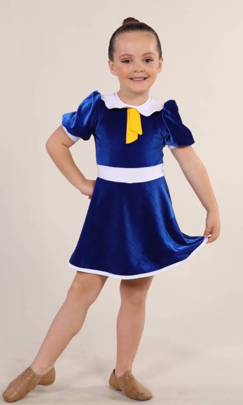 Blue Velvet white and yellow trim
