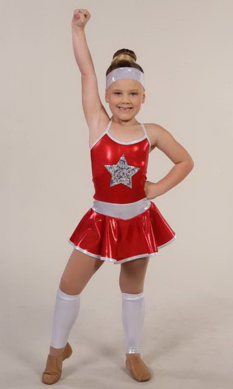 ACTION CHEER + leggings and headband Dance Costume