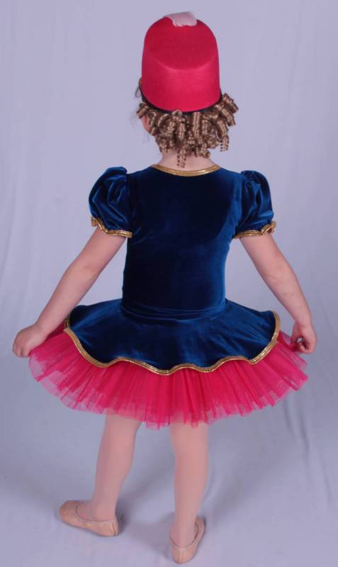 Marching girl tutu topper - Blue red and gold