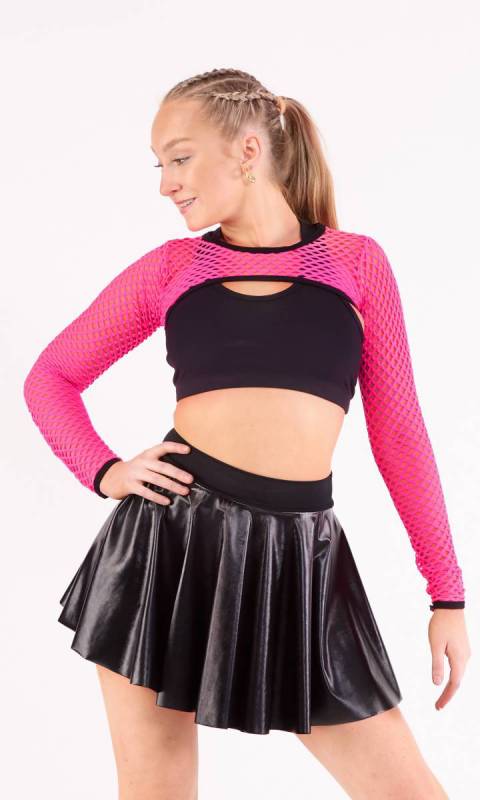 Fluro Pink Mesh / Black Bind