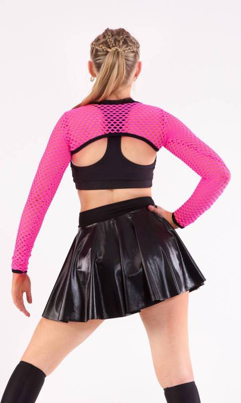 Fluro Pink Mesh / Black Bind