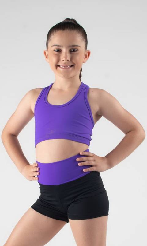 Action keyhole mesh back crop Dance Studio Uniform