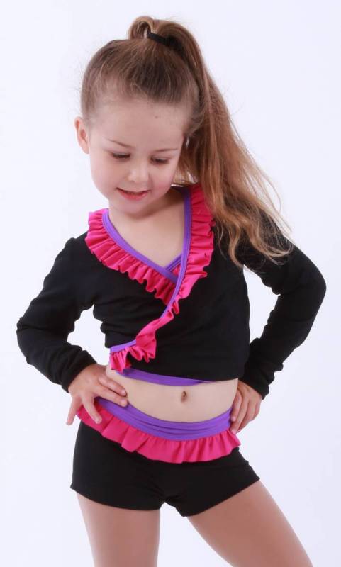 ZARLY - Frill Crossover top Dance Studio Uniform