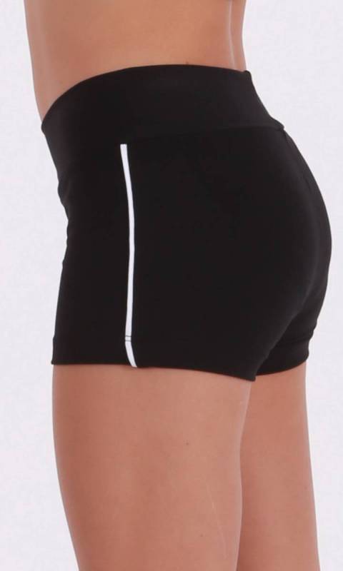 CLASSIQUE shorts - Supplex Black , Black and white