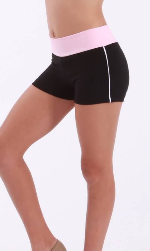 CLASSIQUE shorts - Supplex Black, Ballet pink and white