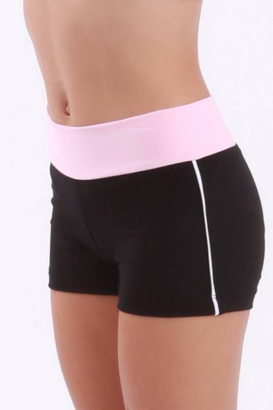 CLASSIQUE shorts - Supplex Black, Ballet pink and white