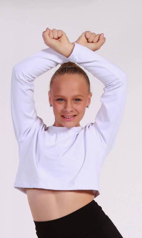 Top - Long Sleeve Cropped Top Dance Costume