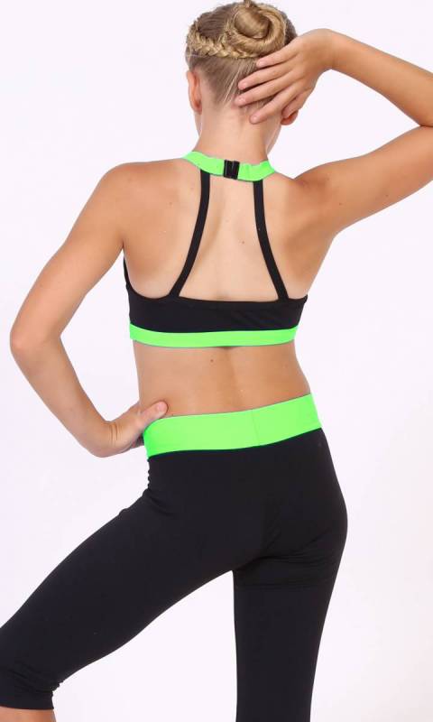 Black + Neon Green Supplex
