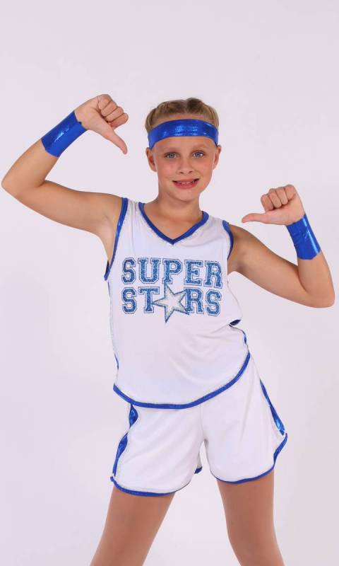 SUPER STARS - b ball - Royal Blue and White