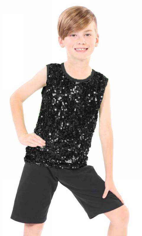 SEQUIN FRONT TANK - unisex Dance Costume