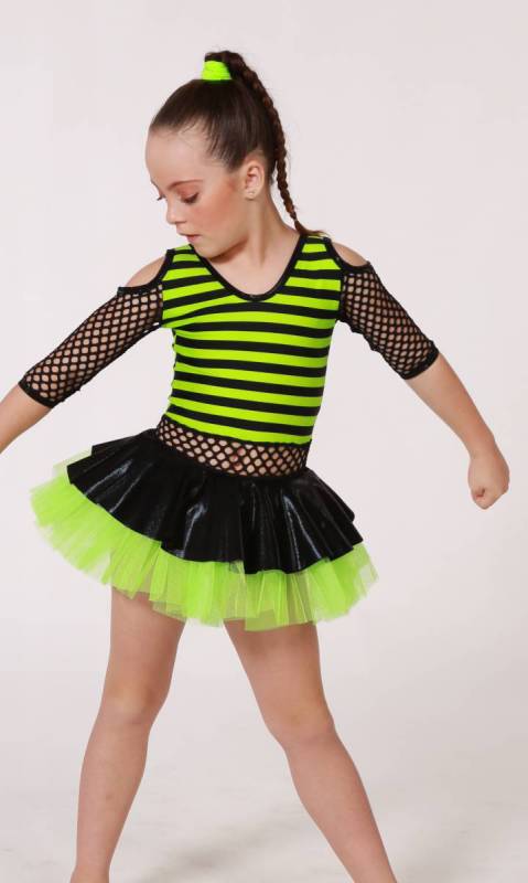 FUNKY TOWN - Fluro Green and Black