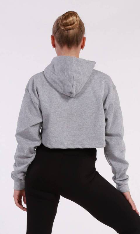 BROOKLYN CROPPED HOODIE  - Grey