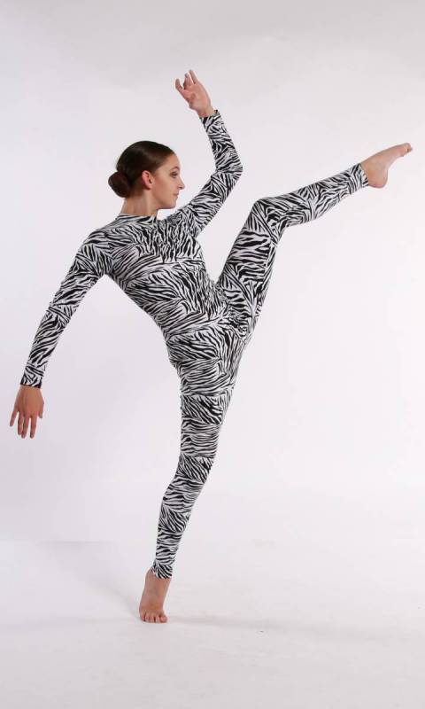 UNITARD - Spandex Prints  - Zebra Print