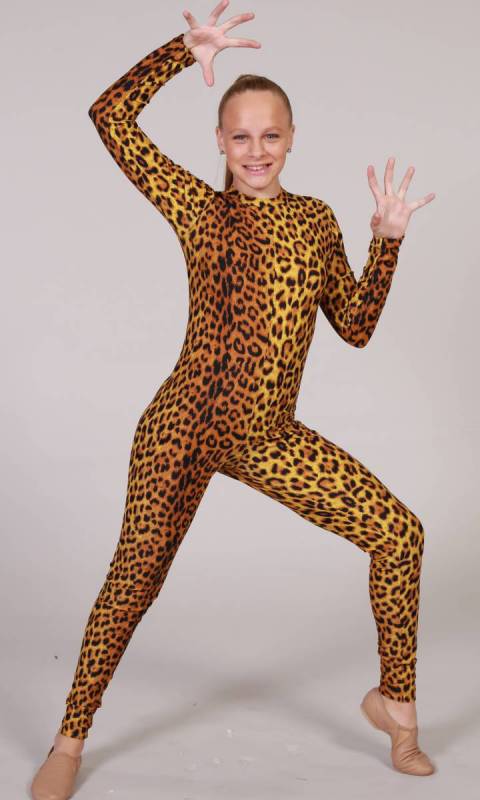 ANIMAL PRINT Unitard and headband Dance Costume