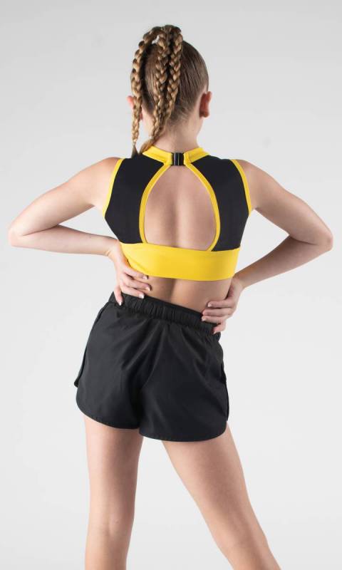 ALPHA  - Black and yellow pictured with Jet shorts that are sold separately
