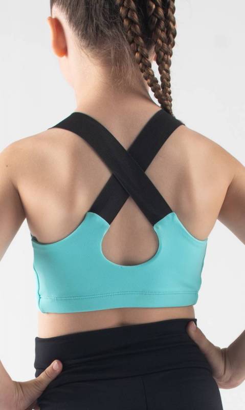 LILY CROP TOP  - Escape and Black Elastic 