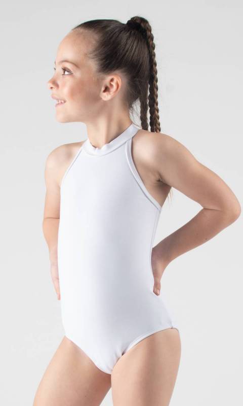 HALTER LEOTARD  - White Supplex