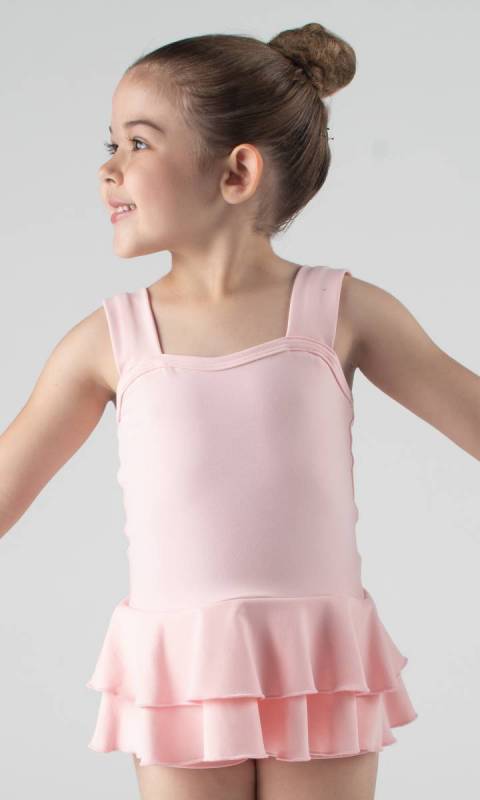 HARPER TOP - Double Peplum  - Ballet pink