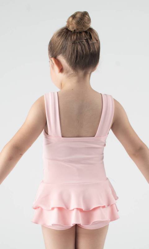 HARPER TOP - Double Peplum  - Ballet pink