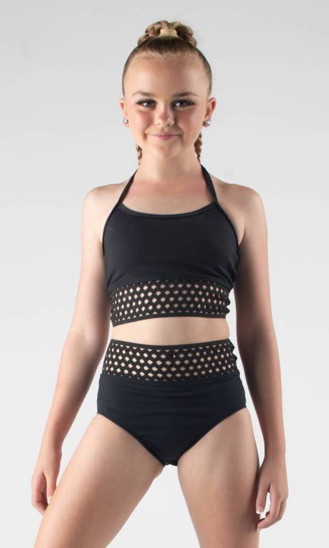 ELASTIX KNICKERS  - Black + Black  pictured with Gabbie Rose Elastix Crop