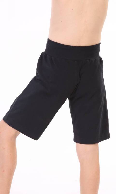 BOYS Shorts Drawcord - Plain - Black Supplex Only