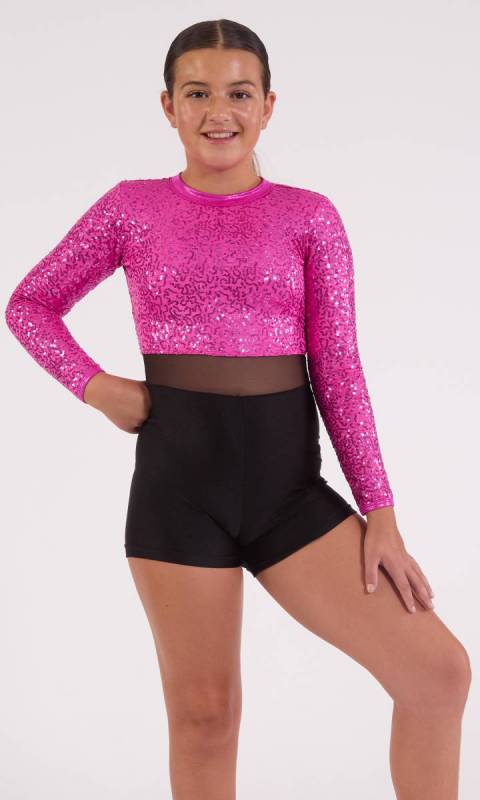 ONE DANCE - NO KEYHOLE  - Hot Pink Zsa Zsa + Black Nylon