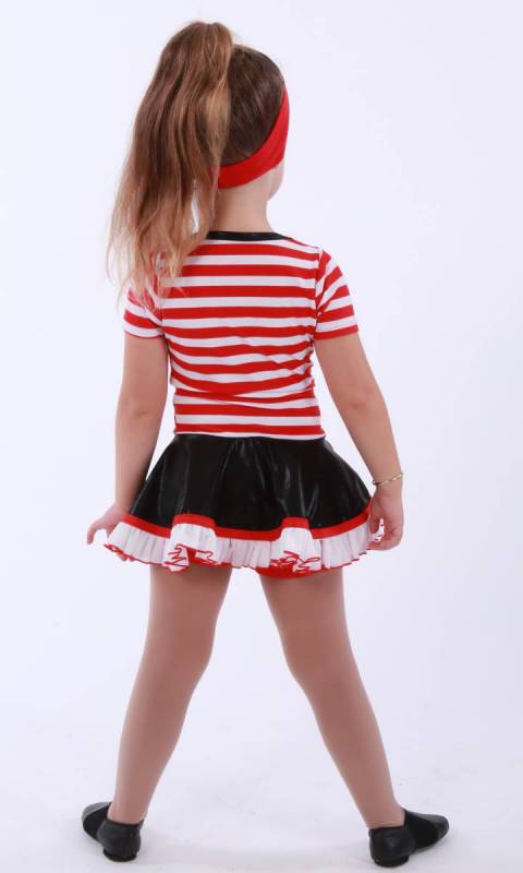 Baby Pirates - red white and black with scull