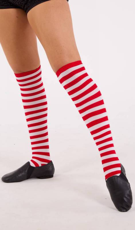 Striped Socks - Red And White