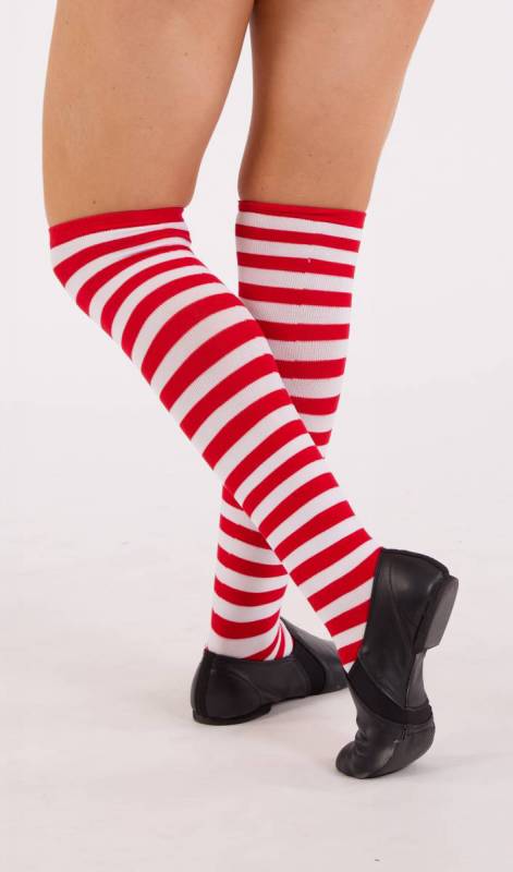 Striped Socks - Red And White