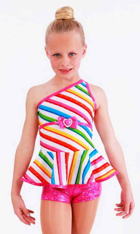 CARNIVAL  - Striped lycra and hot pink fog spandex 