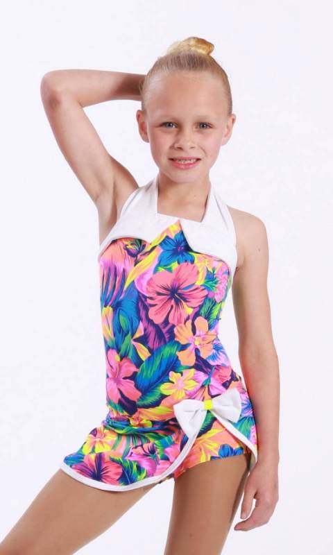 Hibiscus Spandex + White Supplex