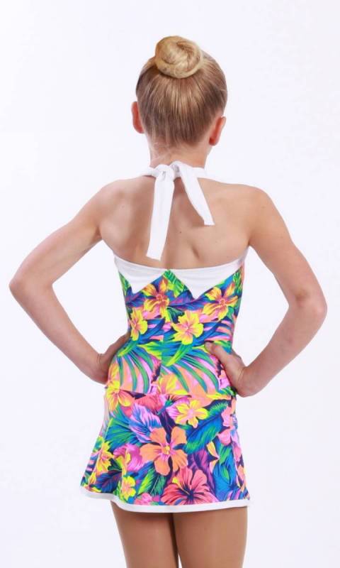 Hibiscus Spandex + White Supplex