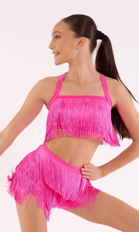 FRINGE CROP AND SHORTS Dance Costume