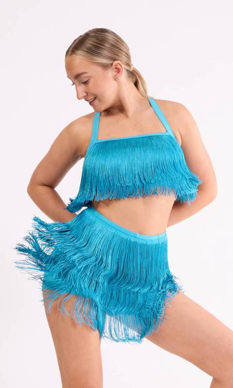 FRINGE CROP AND SHORTS Dance Costume