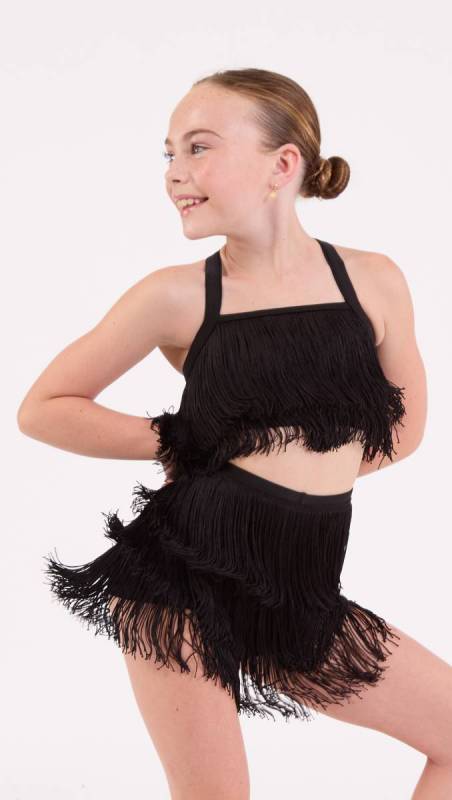 FRINGE CROP AND SHORTS Dance Costume