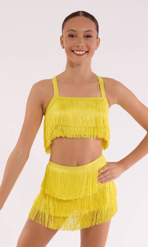 FRINGE CROP AND SHORTS Dance Costume
