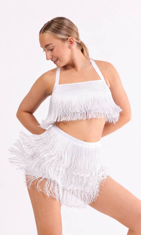 FRINGE CROP AND SHORTS Dance Costume